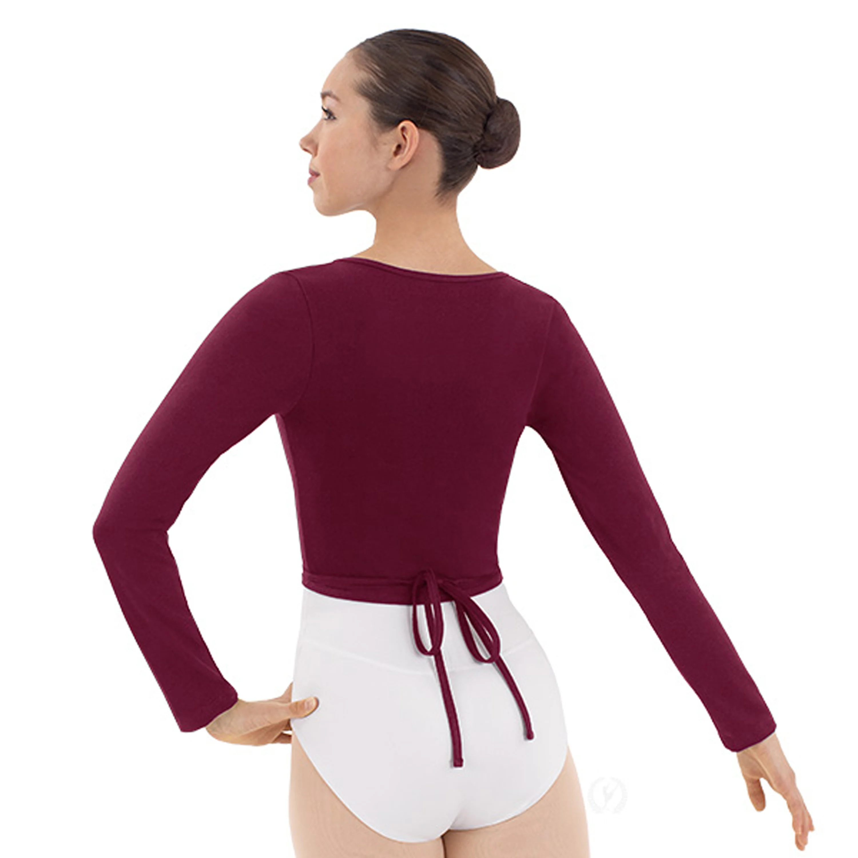 Womens Long Sleeve Cotton Lycra Ballet Wrap Sweater 10523 EUROTARD